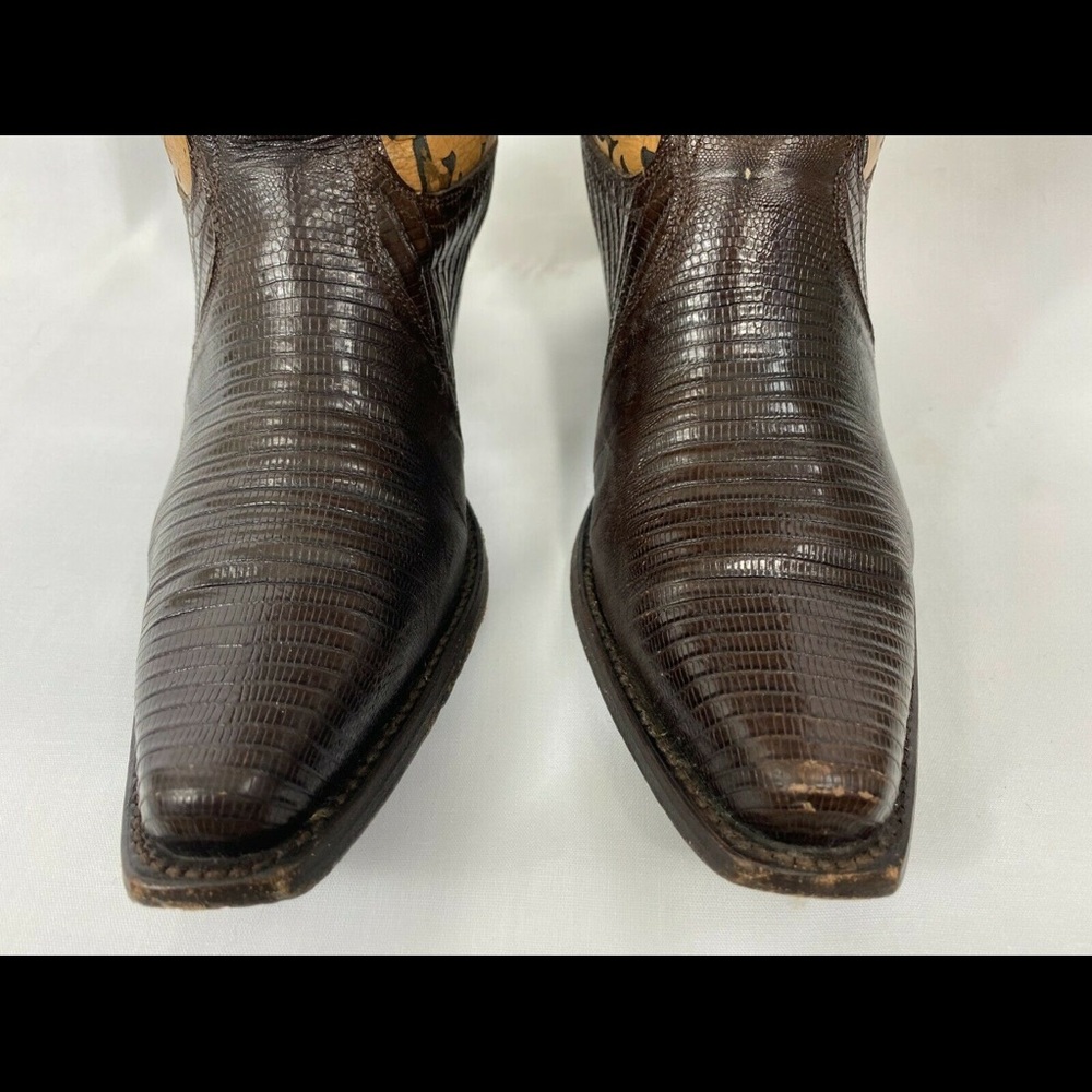 FRYE Lily Lizard Western Cowboy Boots Sz 7.5 B - Picture 2 of 10